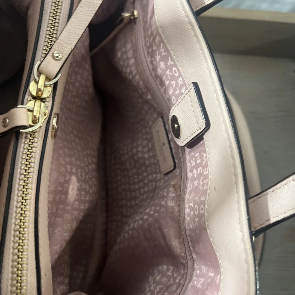 Kate Spade Laurel Way Leighann Pale Pink‎ Saffiano Leather Satchel